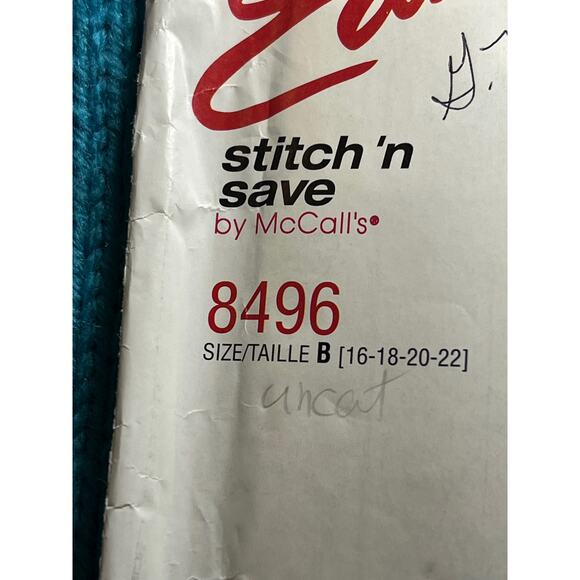 McCalls 8496 Sewing pattern dress blazer size 16 18 20 22 - Picture 2 of 5